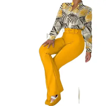 1 Комплект, Модный женский спортивный костюм, брюки, брючный костюм, Элегантный комплект брюк из 2 предметов conjuntos de pantalón