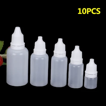 10шт 5/10/20/30/50 мл Пустая пластиковая Капельница для жидкости для глаз, Капельница для жидкости для глаз, бутылки многоразового использования
