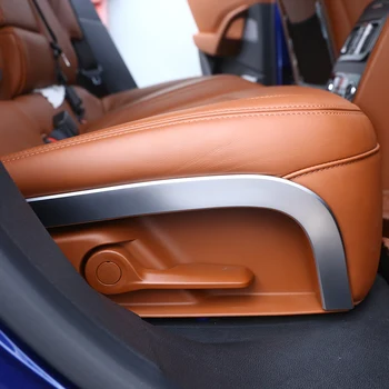 2 шт. для Maserati Levante 2016-2017 ABS Серебристые декоративные планки для сидений заднего ряда, автомобильные Аксессуар