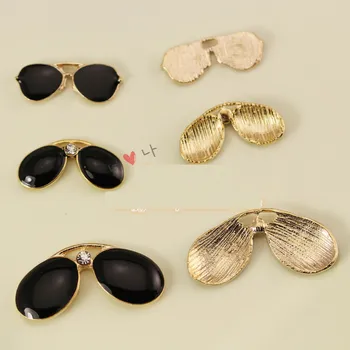 20 штук, очаровательные солнцезащитные очки с эмалью, кулон, ожерелье, браслет, аксессуары для волос, аксессуары для ювелирных изделий 
