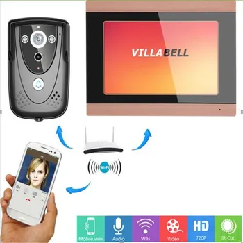 7-дюймовый WIFI Видеодомофон Приложение дистанционного управления