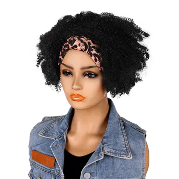 BCHR Афро-изогнутый кудрявый парик, бесклеевая повязка на голову, искусственные парики для чернокожих женщин