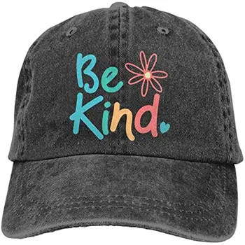 Be Kind Черная бейсболка Регулируемая Винтажная низкопрофильная Джинсовая шляпа для папы для женщин и мужчин Snapback Four Seasons для взрослых Унисекс
