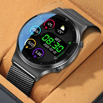 Bluetooth полноэкранные смарт-часы Для мужчин, частота сердечных сокращений, кровяное давление, спортивные часы для фитнеса, Водонепроницаемые смарт-часы relogios masculino