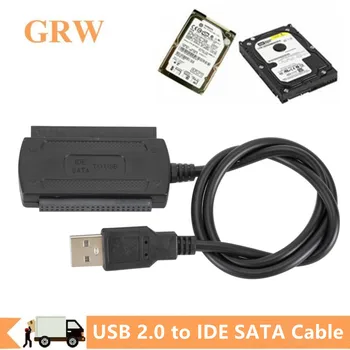 Grwibeou USB 2,0 к IDE SATA Кабель 3 в 1 S-ATA 2,5 3,5 Дюймов Жесткий Диск HDD Адаптер Конвертер Кабель Для Портативных ПК