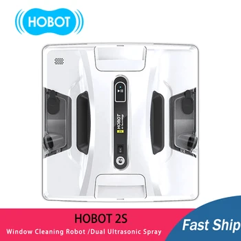 HOBOT-2S con PULVERIZADOR DE AGUA ultrasónico Dual y Control a través de teléfono inteligente o limpiador de ventanas remoto