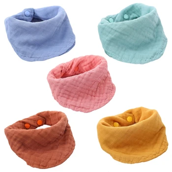 Q81A Детские нагрудники для кормления, мягкое хлопковое полотенце от слюны для малышей, треугольный шарф-бандана, ткань для отрыжки новорожденных