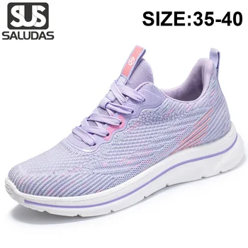 SALUDAS/ женская спортивная обувь, новые летние модные кроссовки для бега с дышащей сеткой и мягкой подошвой, повседневные кроссовки для фитнеса на открытом воздухе для женщин
