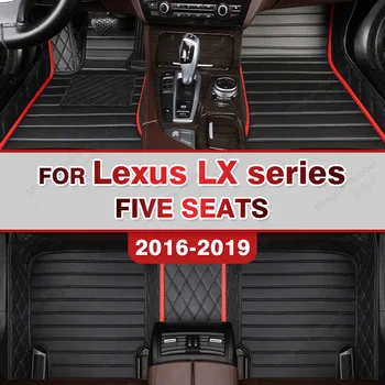 Автомобильные коврики для LEXUS LX серии 570 на пять мест 2016 2017 2018 2019, автомобильные накладки для ног на заказ, автомобильный ковер