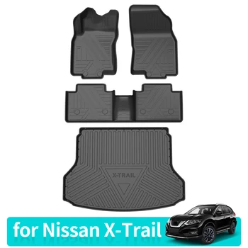 Автомобильные Коврики для багажника Nissan X-Trail 2014-2020, Всепогодные Водонепроницаемые Автоаксессуары TPE 3D (для левой руки Водителя)