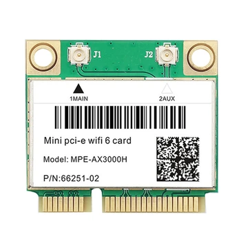 Беспроводная сетевая карта Wifi 6E AX3000H Green BT 5.2 для Mini PCIE Wi-Fi Адаптер для настольного компьютера/ноутбука Win10
