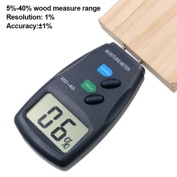 Большой ЖК-дисплей, двухконтактный цифровой измеритель влажности древесины, тестер влажности древесины, измеритель влажности Древесины, детектор влажности древесины MD-4G