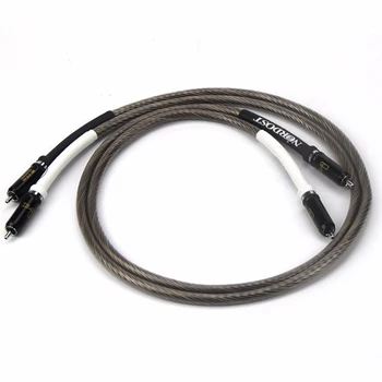 Высококачественная Пара HI-FI Одиночных Серебряных RCA-кабелей Эталонный Соединительный Кабель с родиевым покрытием WBT-0102 Plug Audio Line