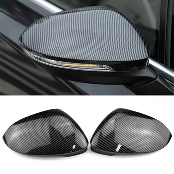 Высококачественная угольно-черная и ярко-черная крышка корпуса зеркала заднего вида автомобиля для vw GOLF 8 MK8 2020 2021