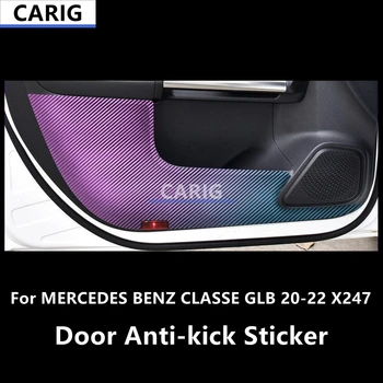 Для MERCEDES BENZ CLASSE GLB 20-22 X247 Наклейка на дверь с защитой от ударов, модифицированная пленка для салона автомобиля из углеродного волокна, модификация аксессуаров