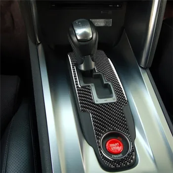 Для Nissan GTR R35 2008-2016 Аксессуары Для интерьера автомобиля с левым и правым Рулем, Панель передач, Черные наклейки, отделка из углеродного волокна