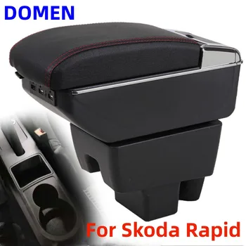 Для Skoda Rapid подлокотник коробка Оригинальный специальный центральный подлокотник коробка модификация аксессуары Двухслойная USB зарядка