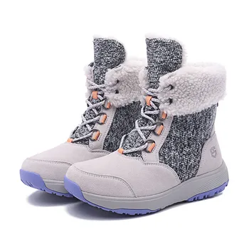 Зимние уличные зимние лыжные ботинки на меху до середины голенища, водонепроницаемые нескользящие флисовые Теплые Треккинговые тренировочные кроссовки, обувь для охоты