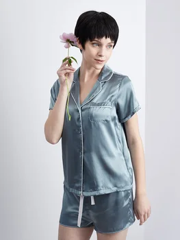 Короткий шелковый пижамный комплект DISANGNI Contra