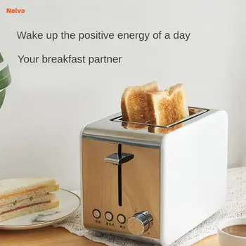 Мини-тостер для хлеба Мощностью 750 Вт, 2 Ломтика, Автоматические Тостеры с быстрым Нагревом, Машина Для приготовления завтрака, Полезная Безмасляная Кофеварка, Бытовая техника