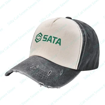 Модная ковбойская бейсболка Satas Для мужчин и женщин, винтажная регулируемая бейсболка с разноцветной строчкой, Выстиранная шляпа для папы