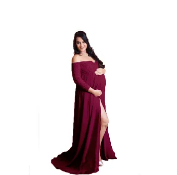Модное длинное платье для фотосессии беременных, платья для фотосъемки беременных, белый реквизит для беременных, платье для беременных