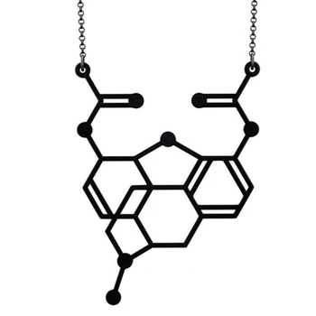 Новая модная химическая молекула, структура, формула, кулон, ожерелье, подарок другу Для мужчин и женщин, черный