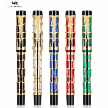 Новые перьевые ручки Jinhao Century из 100 настоящего золота с гальваническим покрытием, гладко пишущие чернильные ручки для школы, офиса, бизнеса