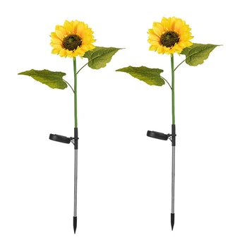 Подсолнухи Водонепроницаемые солнечные цветы Дорожный светильник для украшения внутреннего дворика Сада