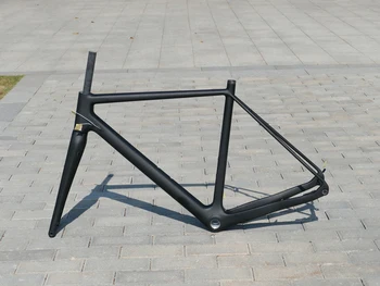 Полностью Углеродистый UD Матовый Велосипед для велокросса Cyclo-Cross, Дисковый тормоз BSA, рама Через ось 12 * 142 мм и Вилка Через ось 12 * 100 мм