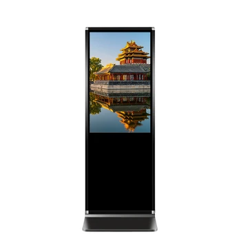 Рекламный щит с 65-дюймовым напольным сенсорным экраном lcd digital displays