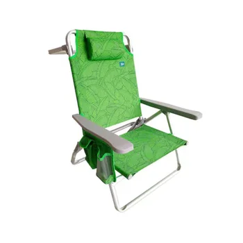 Складной пляжный стул с вешалкой для полотенец и подстаканником, 5 положений для откидывания, грузоподъемность 275 фунтов, 24,00x26,00x31,50 дюйма