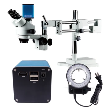 Стереомикроскоп с двумя Рычагами и тремя Глазами, Цифровая камера Ccd, USB-Стереомикроскоп, Стереомикроскоп, Школьное обучение