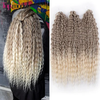 Топ-модель, Африканские косички для женщин, 24-дюймовая Плетеная коса для волос, Омбре, Розовая блондинка, Красный Афро Локон, синтетические волосы для наращивания