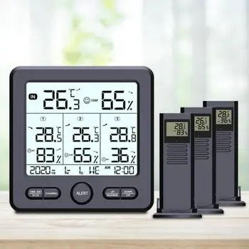 Цифровой термометр-гигрометр, измеритель влажности в помещении/на улице, бытовая метеостанция с дистанционным датчиком